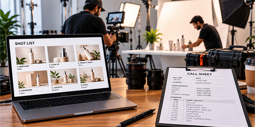 Cosmetics Shoot Planning Studio