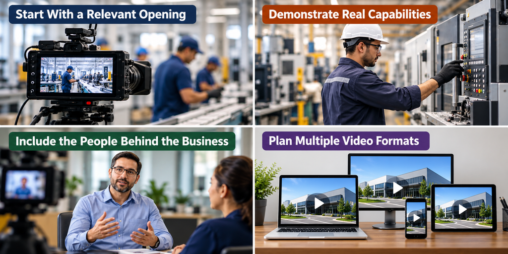 Four-Panel Corporate Video Strategy