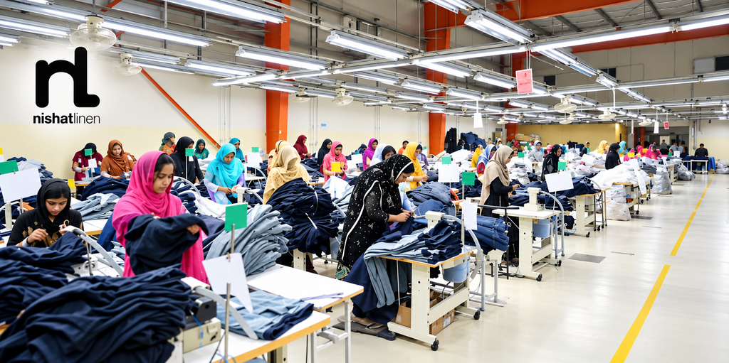 Modern Garment Factory Production Floor